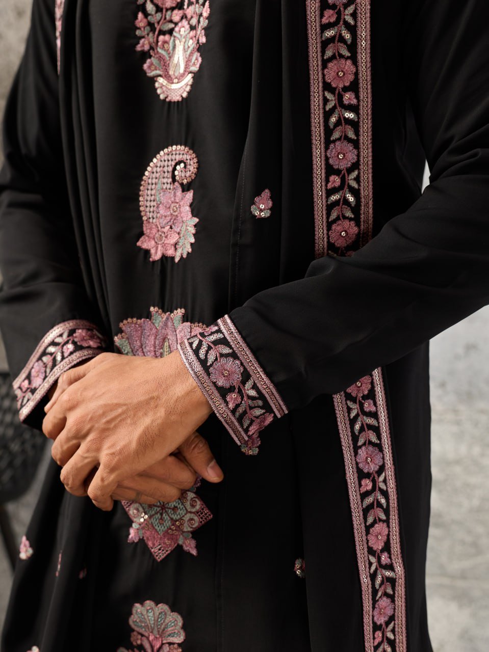 Designer Men's Wedding Kurta Pajama with Dupatta Set - Vastraa