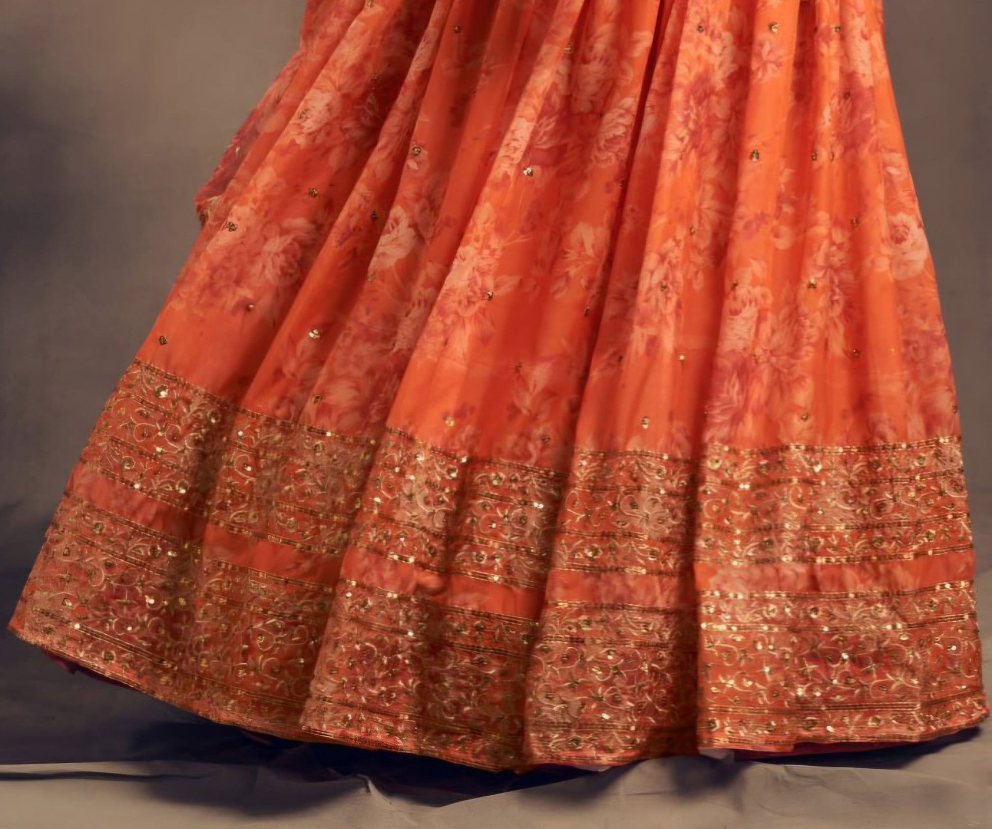 Floral Embroidered Lehenga Choli Set - Bridal Lehenga, Sangeet & Wedding Guest Dress - Vastraa
