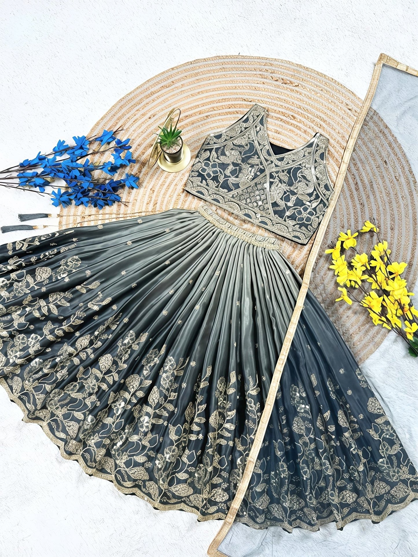 Girls Premium Lehenga Choli Set with Dupatta – Ethnic Wedding Outfit for Kids - Vastraa