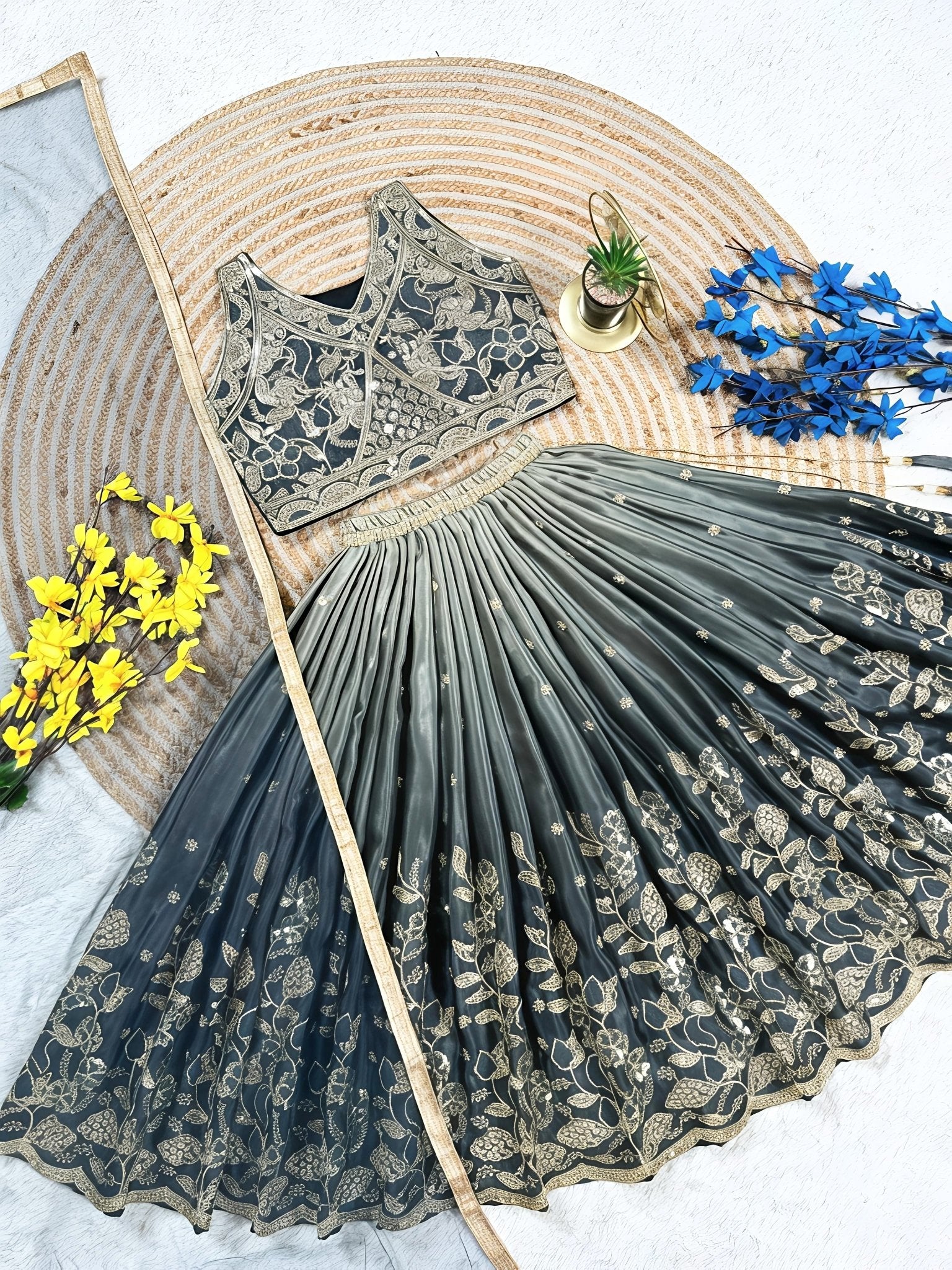 Girls Premium Lehenga Choli Set with Dupatta – Ethnic Wedding Outfit for Kids - Vastraa