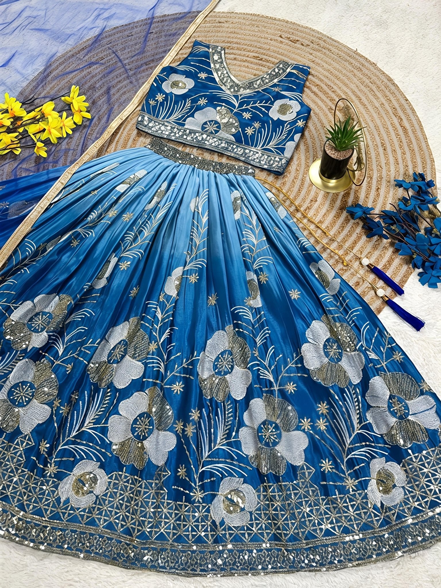 Kids Girls Ethnic Lehenga Choli Set – Indian Traditional Outfit for Festivals - Vastraa