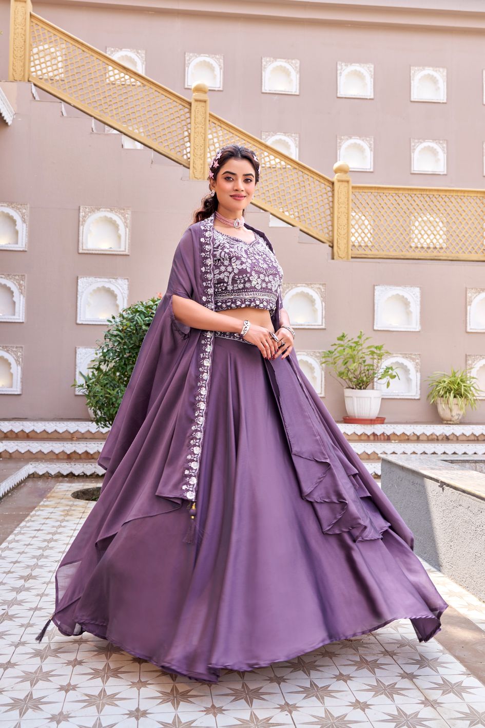 Lehenga Choli Set For Receptions And Wedding Occasion,Wedding Guest Outfit - Vastraa