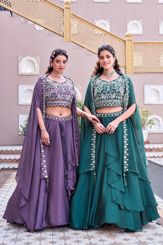Lehenga Choli Set For Receptions And Wedding Occasion,Wedding Guest Outfit - Vastraa