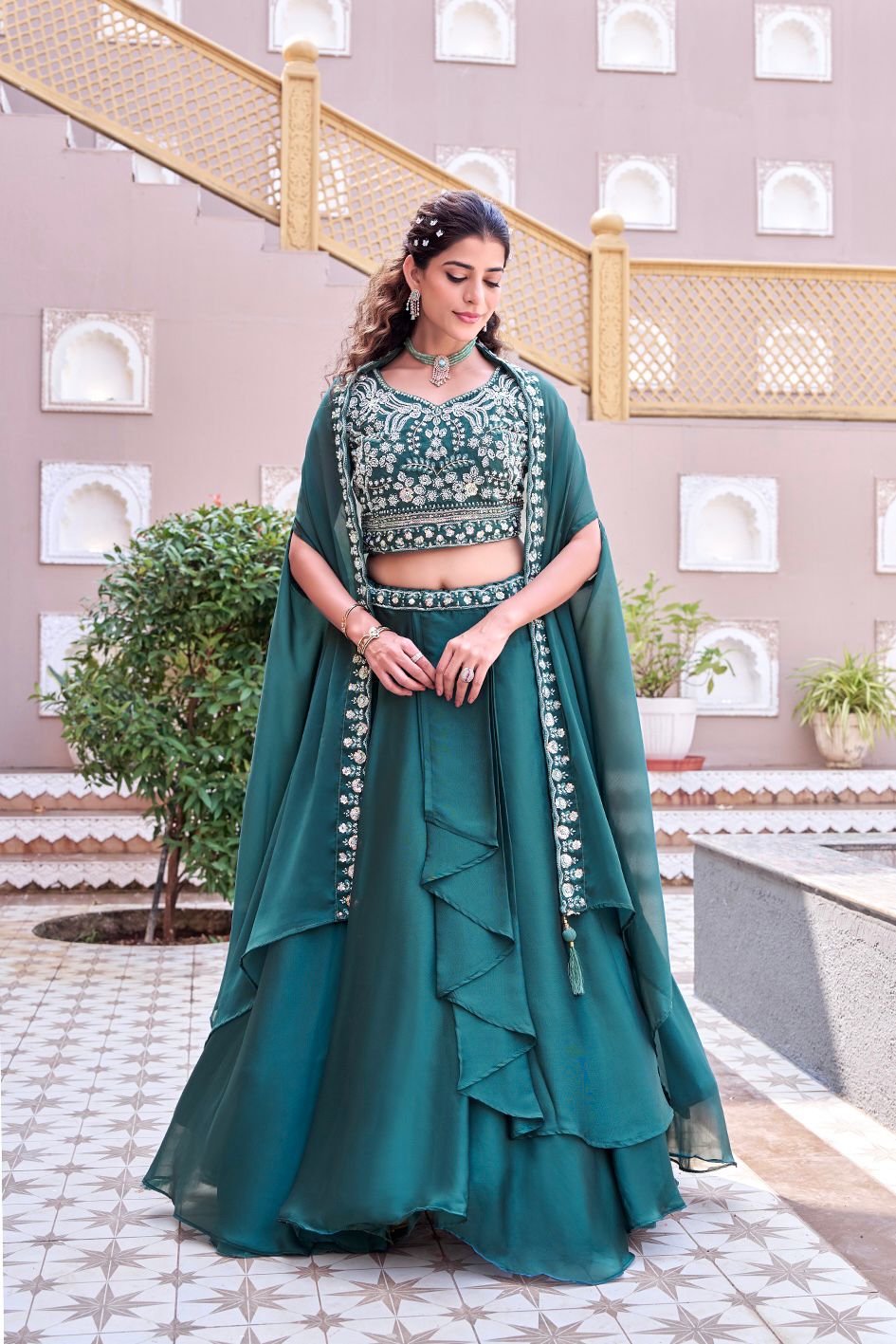 Lehenga Choli Set For Receptions And Wedding Occasion,Wedding Guest Outfit - Vastraa