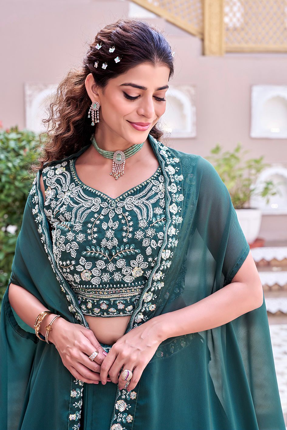 Lehenga Choli Set For Receptions And Wedding Occasion,Wedding Guest Outfit - Vastraa