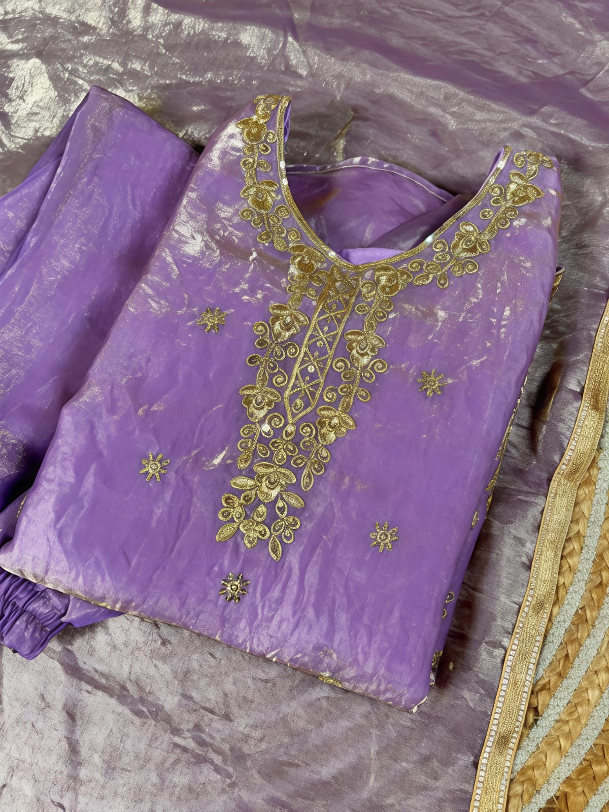 Lovender Embroidered Girls Palazzo Suit Set with Dupatta | Ethnic Wear for Girls, Girls Wedding Outfit (2-15 Years) - Vastraa