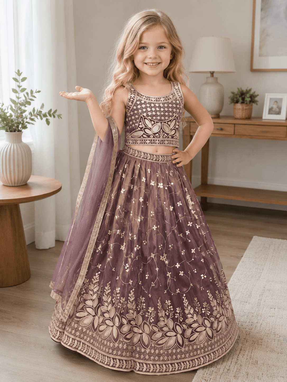 Luxury Kids Girls Lehenga Choli – Party, Wedding & Festive Wear - Vastraa