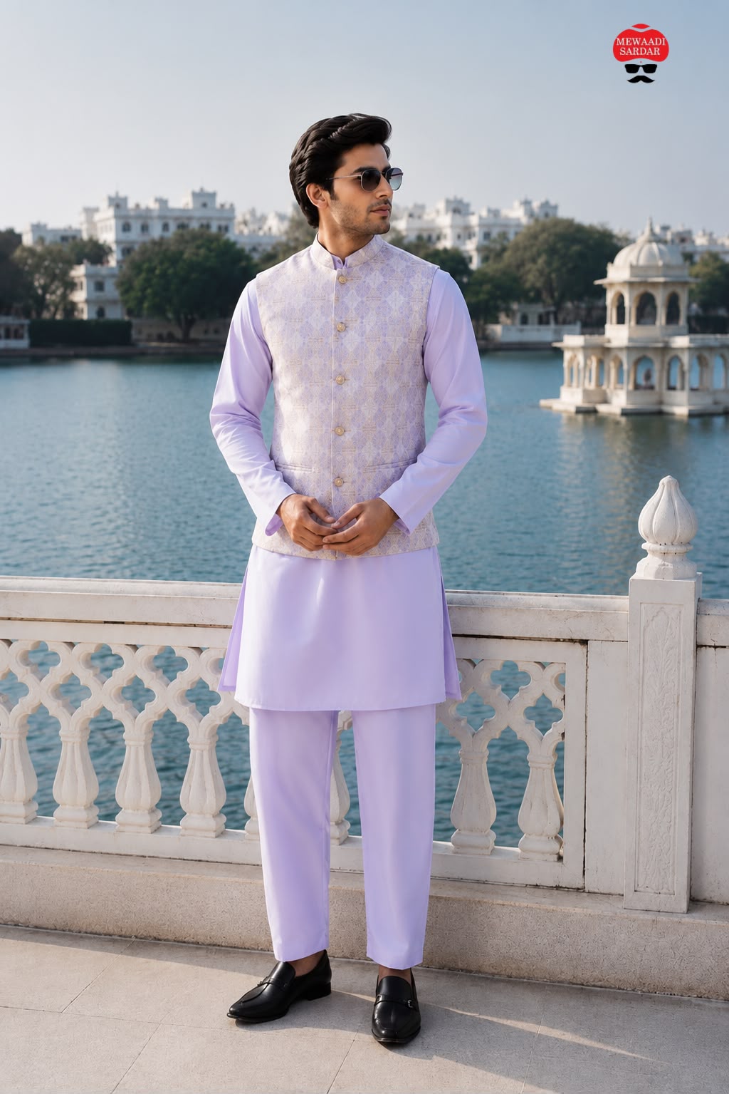 Men's Wedding Kurta Pajama with Nehru Jacket | Traditional Men's Kurta Pajama With Waistcoat - Vastraa