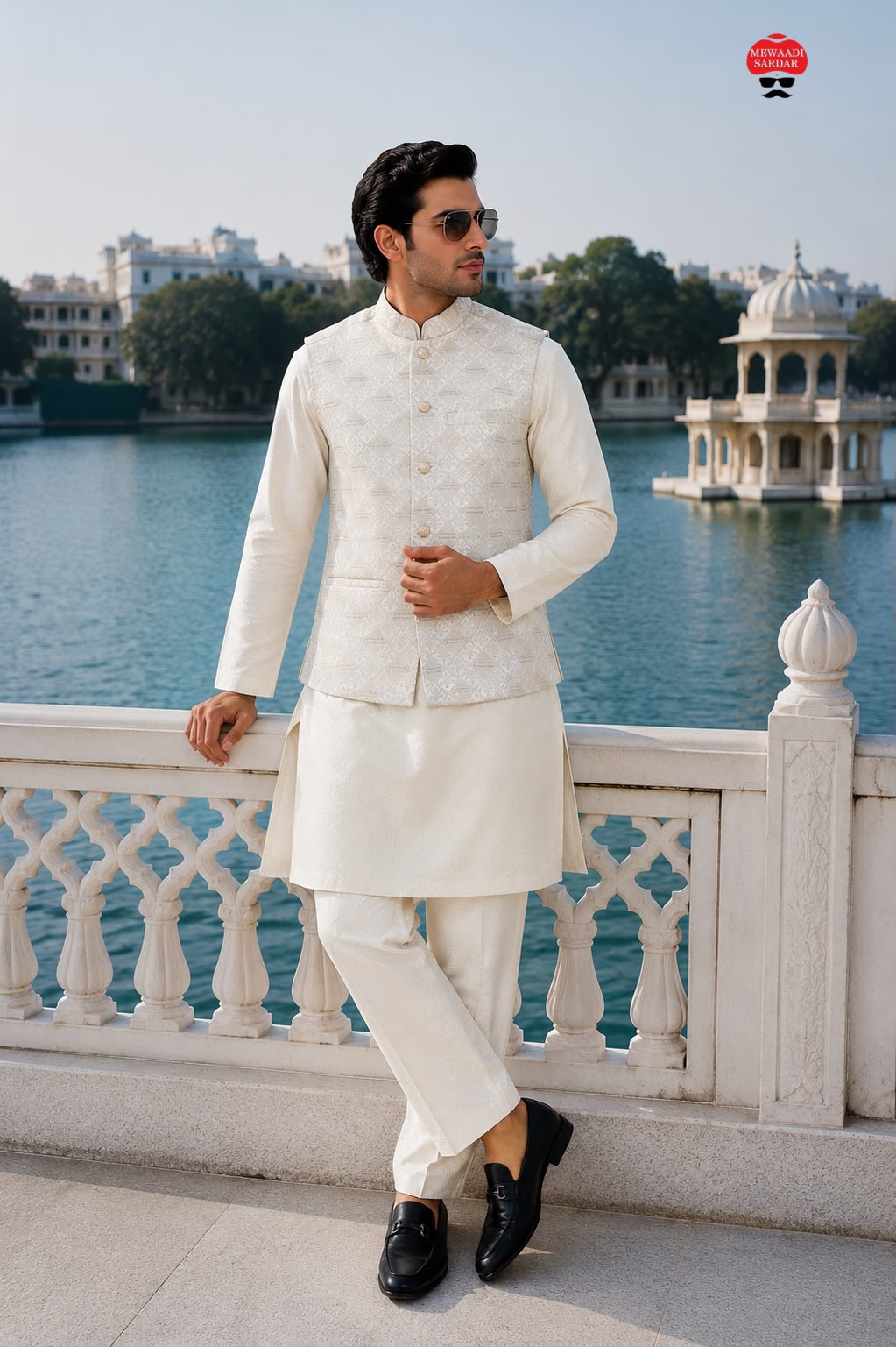 Men's Wedding Kurta Pajama with Nehru Jacket | Traditional Men's Kurta Pajama With Waistcoat - Vastraa