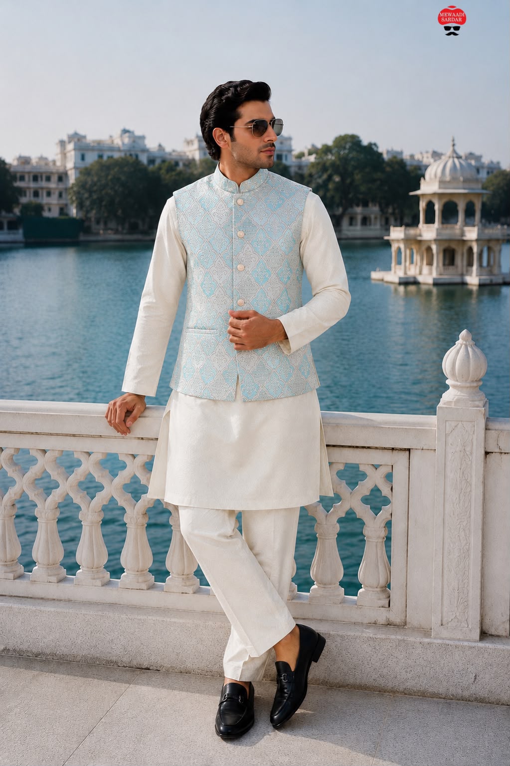 Men's Wedding Kurta Pajama with Nehru Jacket | Traditional Men's Kurta Pajama With Waistcoat - Vastraa