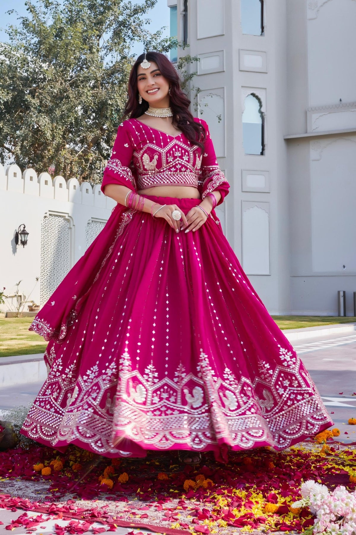 Women's Indian Lehenga Choli - Bridesmaid Lehenga Choli - VastraaWomen's Indian Lehenga Choli - Bridesmaid Lehenga Choli