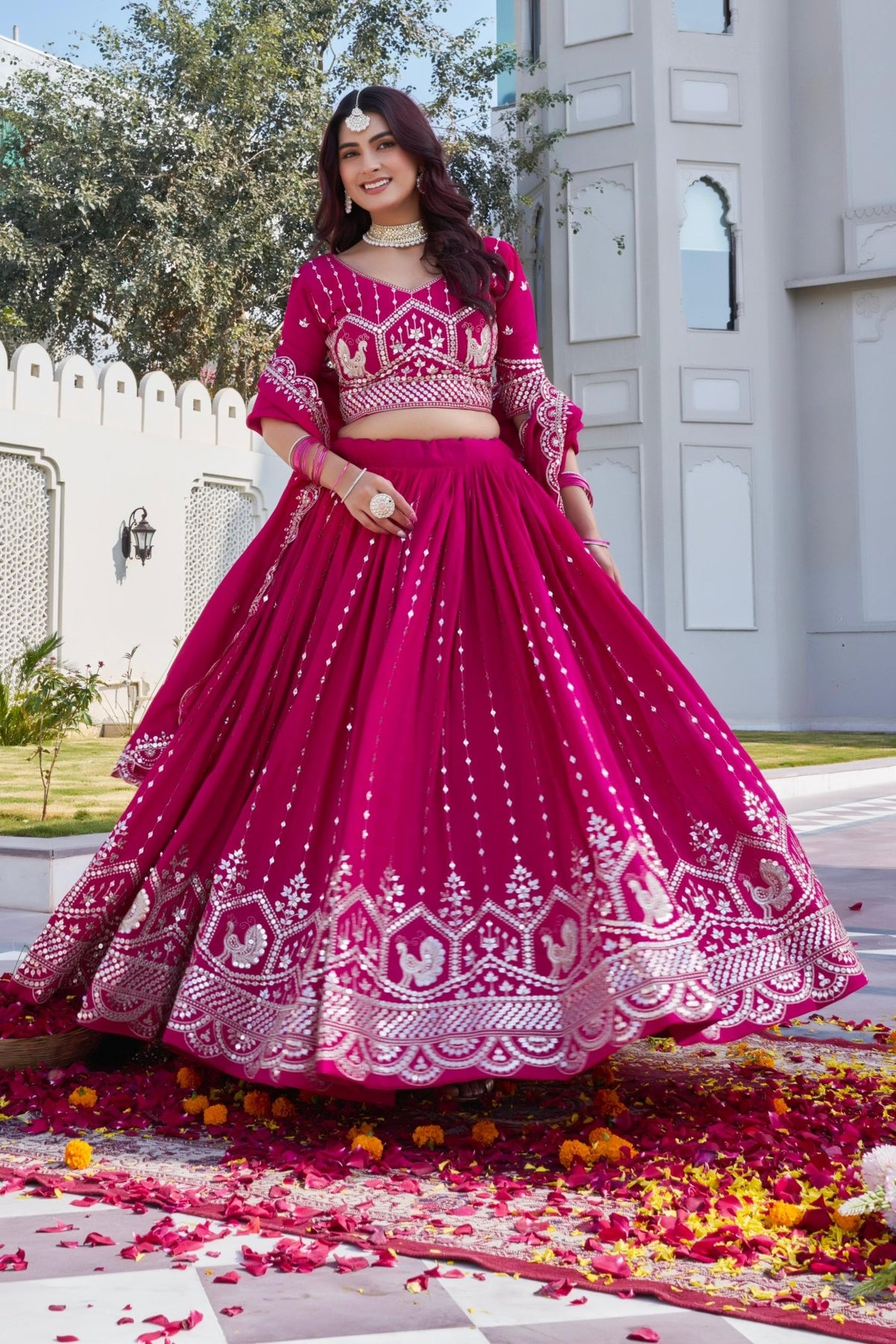 Women's Indian Lehenga Choli - Bridesmaid Lehenga Choli - VastraaWomen's Indian Lehenga Choli - Bridesmaid Lehenga Choli